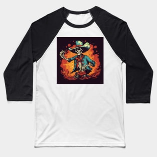 Skeleton Cowboy Baseball T-Shirt